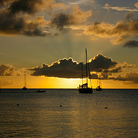 Buy canvas prints of St Lucia Sunset 2 by Milton Cogheil