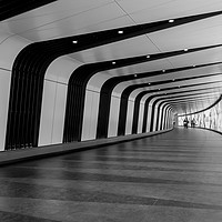 Buy canvas prints of King's Cross pedestrian tunnel - Black and White by Milton Cogheil
