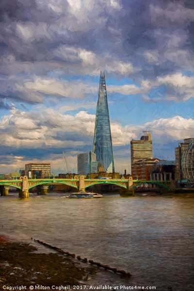 The Shard and Southwark Bridge Picture Board by Milton Cogheil