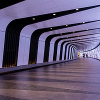 Buy canvas prints of King's Cross pedestrian tunnel by Milton Cogheil
