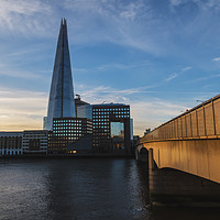 Buy canvas prints of The Shard & London Bridge by Milton Cogheil