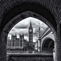 Buy canvas prints of Big Ben, Westminster, London - B&W by Milton Cogheil