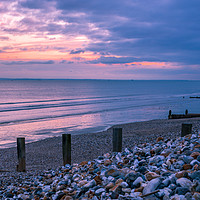 Buy canvas prints of East Wittering Coastline at Sunset by Milton Cogheil
