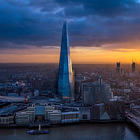 Buy canvas prints of The Shard at Sunset by Milton Cogheil