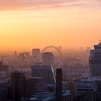 Buy canvas prints of London cityscape at sunset by Milton Cogheil