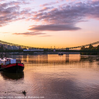 Buy canvas prints of Serene Sunrise at Iconic Hammersmith Bridge by Milton Cogheil