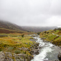 Buy canvas prints of Lake District foggy landscape in the autumn by Milton Cogheil