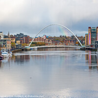 Buy canvas prints of Rainbow over the River Tyne, Newcastle, UK by Milton Cogheil