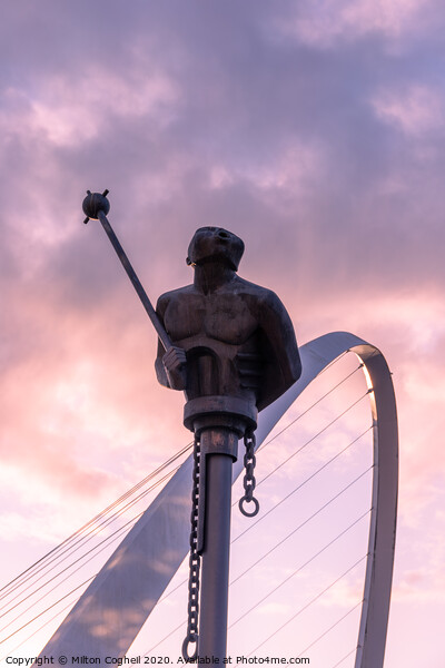 River God sculpture on the Quayside, Newcastle, UK Picture Board by Milton Cogheil