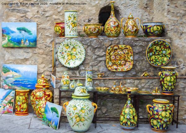 Amalfi Coast Ceramics Picture Board by Milton Cogheil