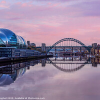 Buy canvas prints of Sunset Harmony on River Tyne by Milton Cogheil