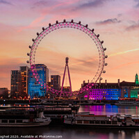 Buy canvas prints of The London Eye at sunrise by Milton Cogheil