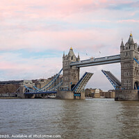 Buy canvas prints of Tower Bridge Open by Milton Cogheil