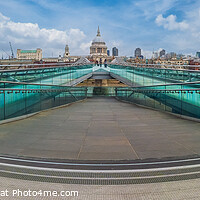 Buy canvas prints of Millennium Bridge Panorama by Milton Cogheil