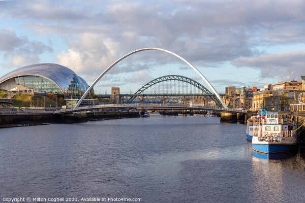 Gateshead Millennium Bridge over the River Tyne Picture Board by Milton Cogheil