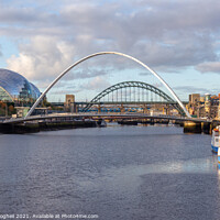Buy canvas prints of Gateshead Millennium Bridge over the River Tyne by Milton Cogheil