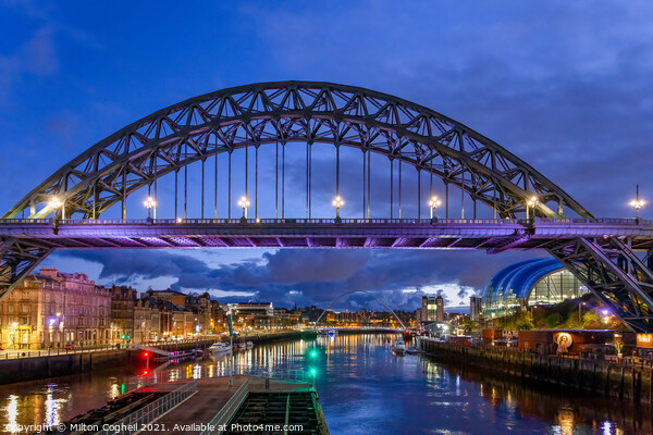 Tyne Bridge and the River Tyne Picture Board by Milton Cogheil