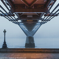 Buy canvas prints of London Millennium Bridge in the fog by Milton Cogheil