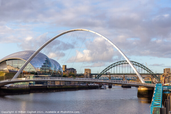 Gateshead Millennium Bridge over the River Tyne Picture Board by Milton Cogheil