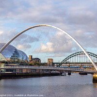 Buy canvas prints of Gateshead Millennium Bridge over the River Tyne by Milton Cogheil