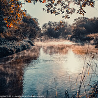 Buy canvas prints of Mist on the River Wandle, London by Milton Cogheil