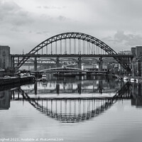 Buy canvas prints of Tyne Bridge mirrored in the River Tyne by Milton Cogheil