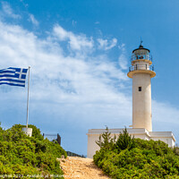 Buy canvas prints of Lighthouse of Lefkas, Greece by Milton Cogheil