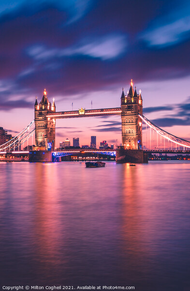 Tower Bridge at Twilight Picture Board by Milton Cogheil
