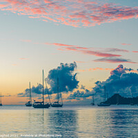Buy canvas prints of Rodney Bay Sunset, St Lucia by Milton Cogheil