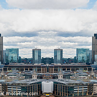 Buy canvas prints of Mirror effect London skyline and skyscrapers by Milton Cogheil