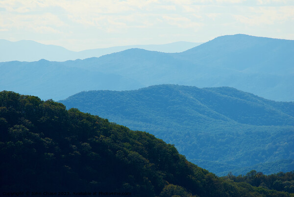 Blue Ridge Mountains, Shenandoah National Park Picture Board by John Chase