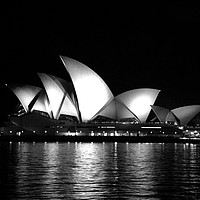 Buy canvas prints of Sydney Opera House in Black & White by John Chase