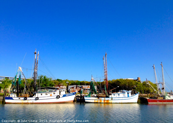 Shrimp Boats on Shem Creek, Mount Pleasant, South  Picture Board by John Chase