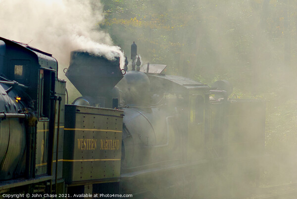 Smoky Day on the Cass Scenic Railroad Picture Board by John Chase