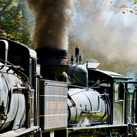 Buy canvas prints of Shay No. 4 Locomotive Blows! by John Chase
