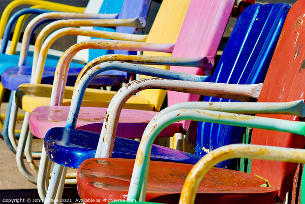Colorful Chairs #1, 2020 Picture Board by John Chase