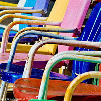 Buy canvas prints of Colorful Chairs #1, 2020 by John Chase