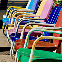 Buy canvas prints of Colorful Chairs #2, 2020 by John Chase