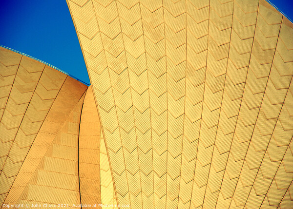 Sydney Opera House in Yellow Picture Board by John Chase