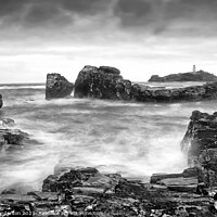 Buy canvas prints of Godrevy Lighthouse in Cornwall  by Dave Henderson