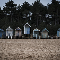 Buy canvas prints of Beach Huts at Wells-next-the-Sea, Norfolk by Nichol Pope