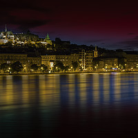 Buy canvas prints of River Danube and Matthias Church, Budapest. by Steve Whitham