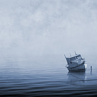 Buy canvas prints of Misty Mooring Blues. by Steve Whitham