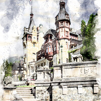 Buy canvas prints of Peles Palace, Romania. by Steve Whitham