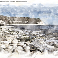 Buy canvas prints of Pebble beach at Flamborough. by Steve Whitham