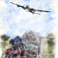 Buy canvas prints of Best of British. Avro Lancaster and Flying Scotsma by Steve Whitham