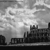 Buy canvas prints of Whitby Abbey Drama. by Steve Whitham