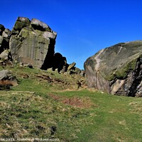 Buy canvas prints of Cow and Calf Rocks Ilkley by Tom Curtis