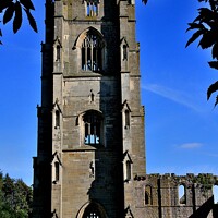 Buy canvas prints of Fountains Abbey Yorkshire England by Tom Curtis
