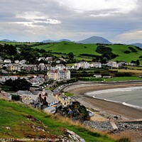Buy canvas prints of Criccieth town and beach by Tom Curtis